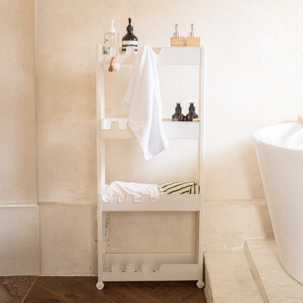 모드라이프 이동식 트롤리 틈새 수납함 선반 정리함, 화이트, 1개 12,900원