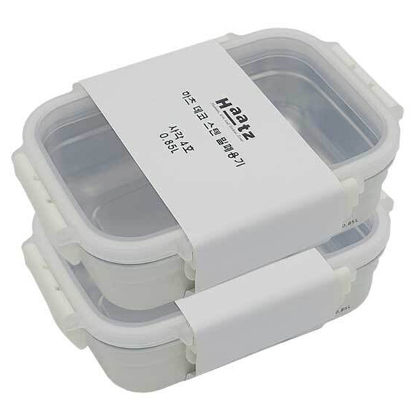하츠 데코 스텐 밀폐용기 세트, 2개, 0.85L 22,280원
