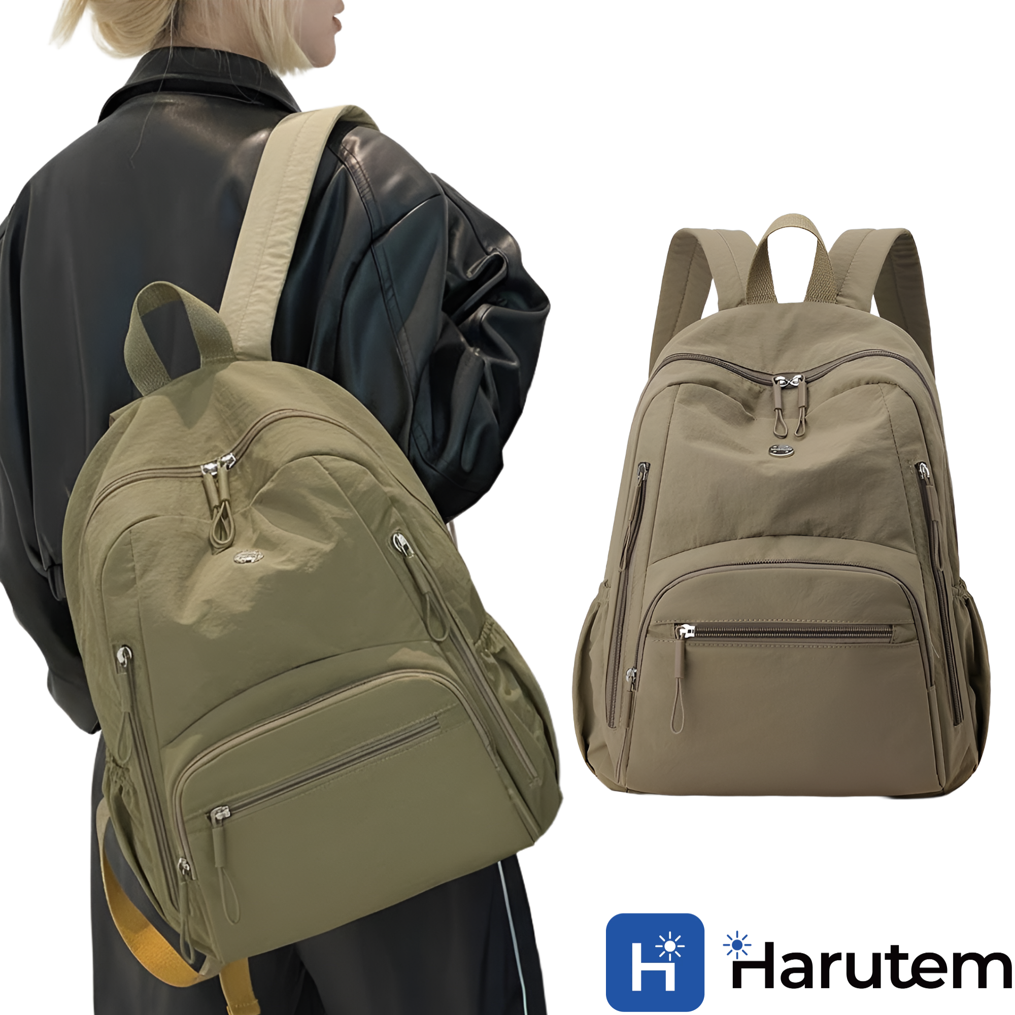 하루템 가벼운 기저귀 가방 백팩 유모차겸용 직장인 여성 산모선물용 수납가방, 카키 15,900원