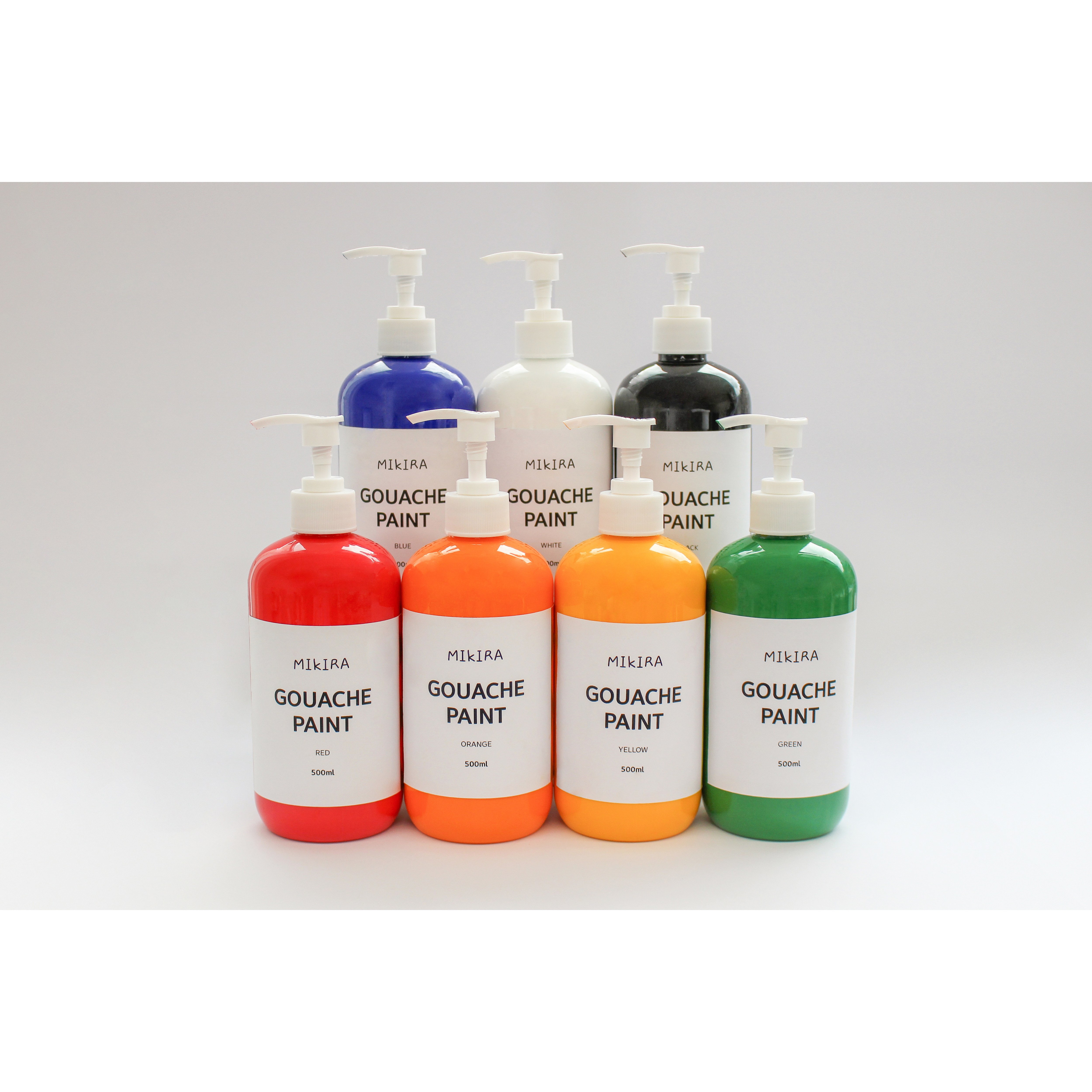 미키라 수채화 과슈 물감 대용량 500ml, 12색, 500ml 66,000원
