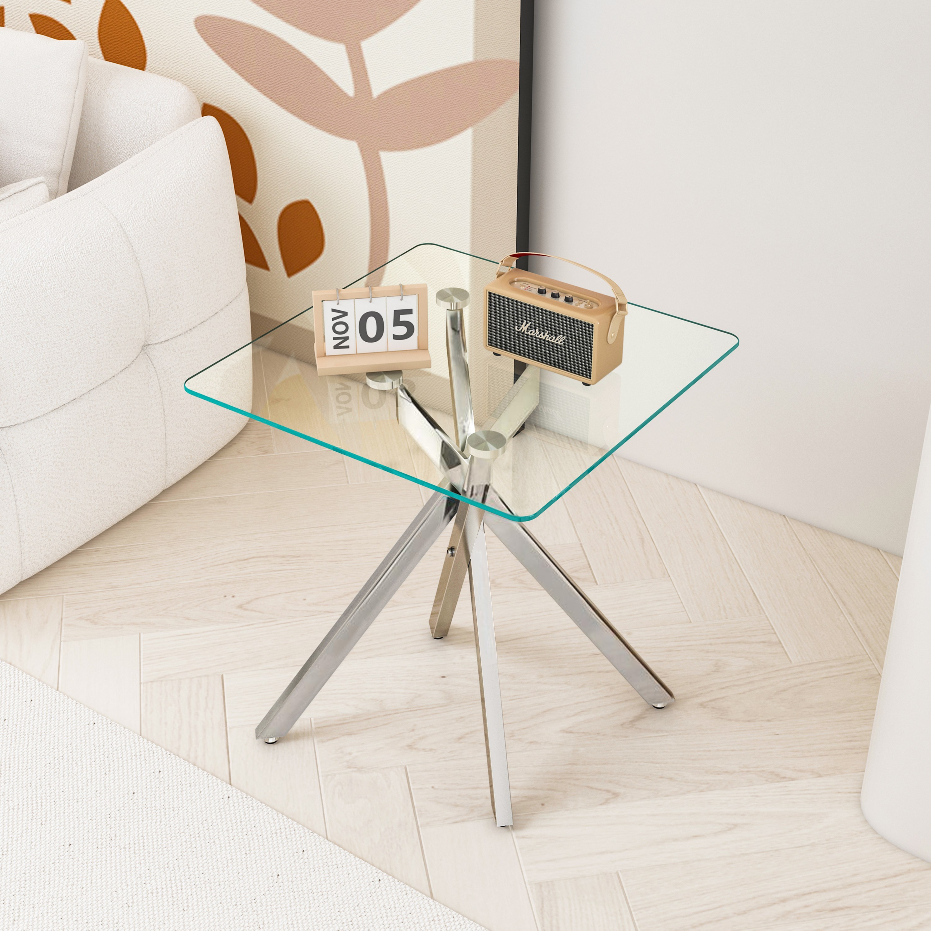 제이더블유퍼니처 유리 거실 소파 사이드테이블 간이 미니 협탁 36,450원