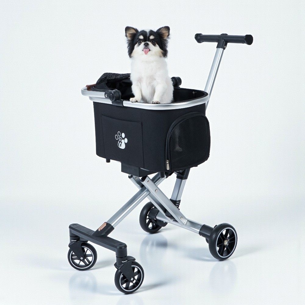 소중둥이 접이식 강아지 유모차 개모차 애견 고양이 반려견 중형견 분리형 소형 레인커버, 1개, 크롬블랙 139,000원