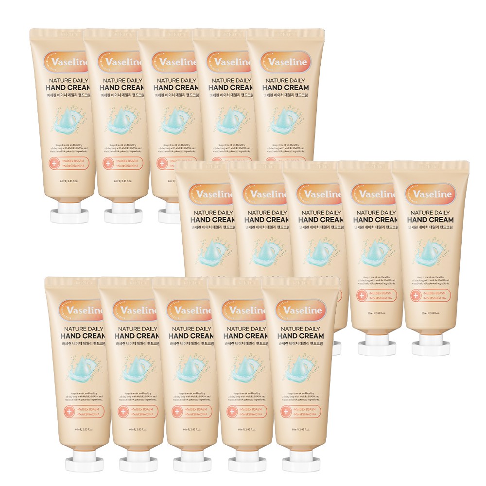 바세린 네이처 데일리 핸드크림 5종세트, 15개, 60ml 18,900원