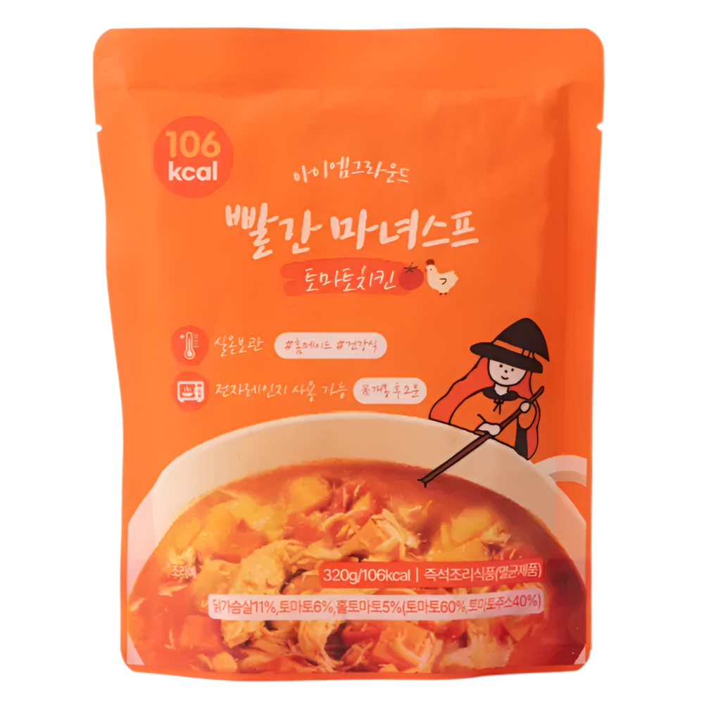 아이엠그라운드 실온보관 빨간 치킨 마녀스프 클렌징 디톡스 7일 해독 식단관리 토마토 치킨 스튜 환자 보양 회복식 수험생 한끼 아침식사대용 다이어트 스프, 320g, 7개 43,280원