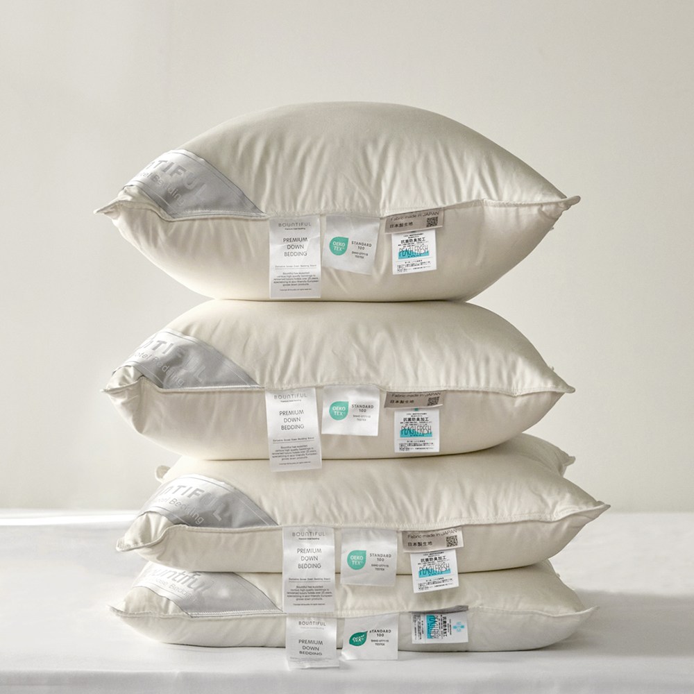 바운티풀 호텔베개 폴란드 구스다운 90% 수피마면 삼중구조 구스베개 50x70cm, 1개, 크림 99,900원