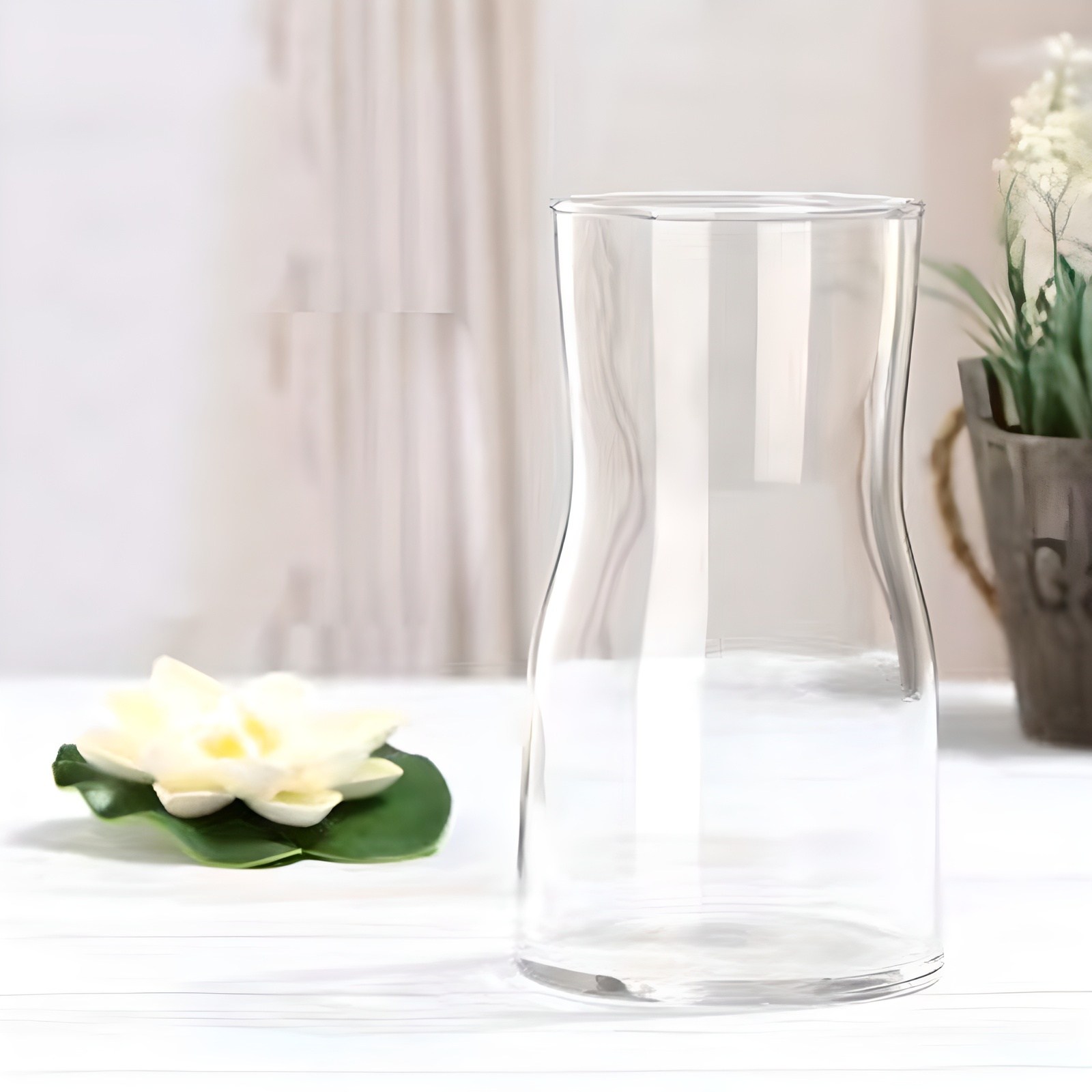 에버하우스 심플 샤인 유리 화병, 투명 5,800원