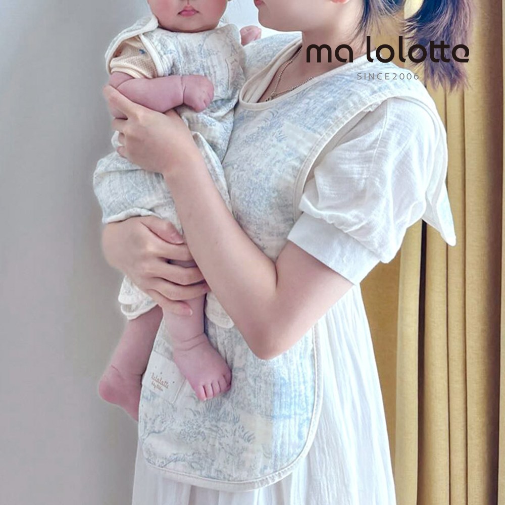 마롤로뜨 엄마 턱받이 수유 앞치마 가리개 가운 트림패드 침받이 조끼, 블루_뜨왈드주이 수유앞치마, 1개, 1개입 27,010원