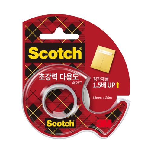 3M 스카치 초강력 다용도 테이프 디스펜서(1825D) 18mmx25M/074540 3,000원