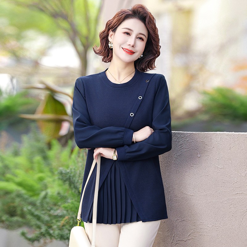 COSYEVNO 중년 엄마 긴팔 톱 가을 스타일리시한 디자인에 박시한 슬림핏 긴팔 얇은 봄가을 옷 zjymmsy4 25,980원