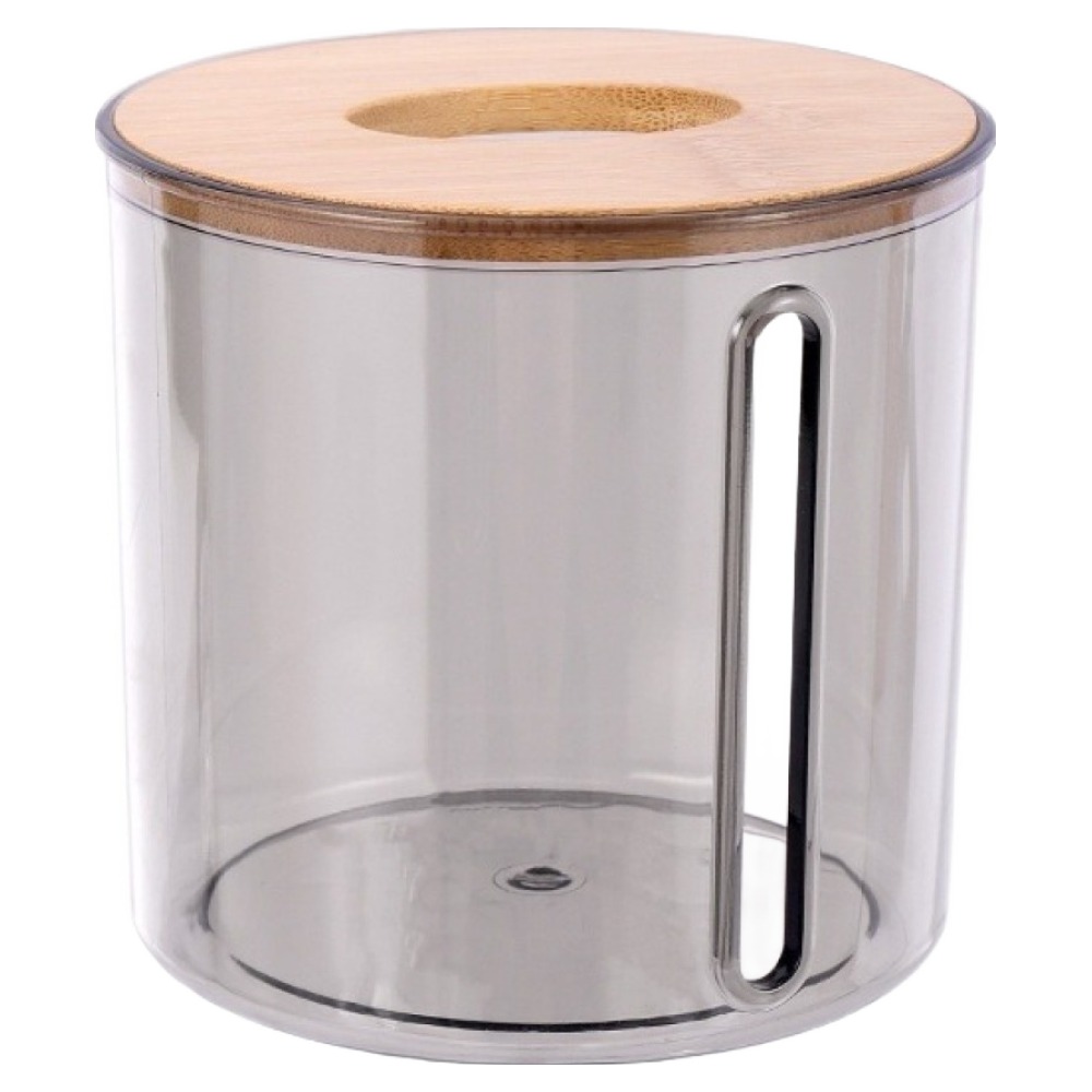 하모니몰 심플 원통형 원목 북유럽풍 티슈 케이스, 회색, 1개 6,200원