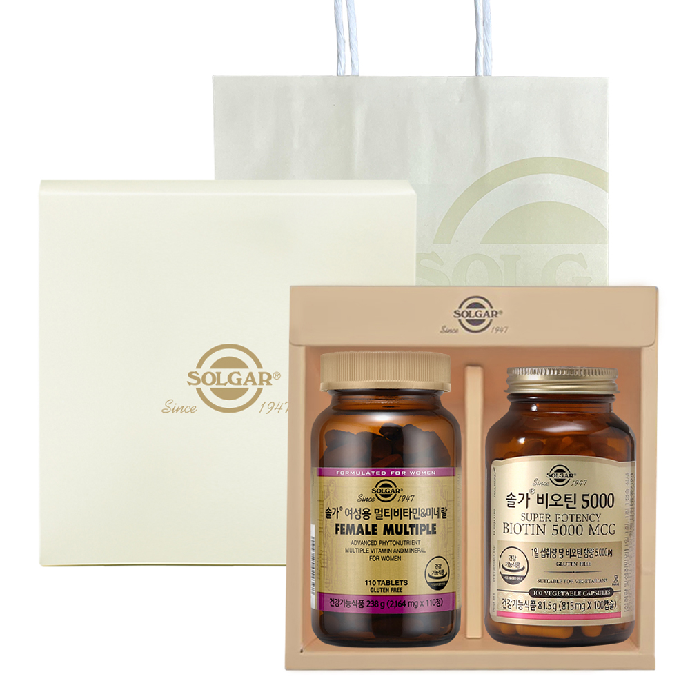솔가 여성용 풍성한 비타민 238g + 비오틴 81.5g 세트 91,190원