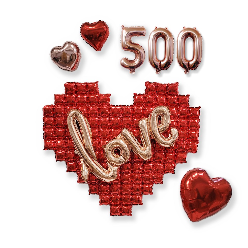 올리브파티 빅하트 러브 하트 풍선 월데코 기념일 이벤트 파티세트 8,900원