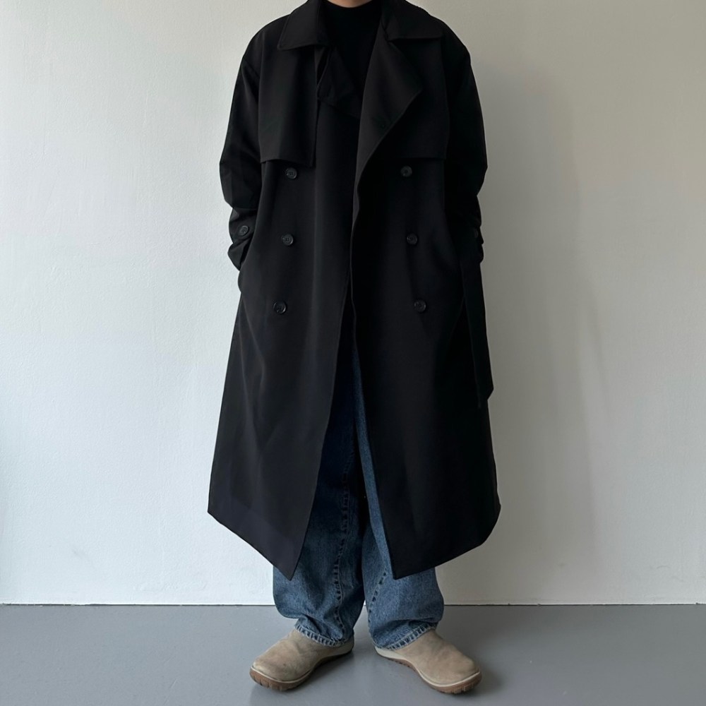 르위 오버핏 롱 트렌치코트 남성 가을 빅사이즈 아우터 59,000원
