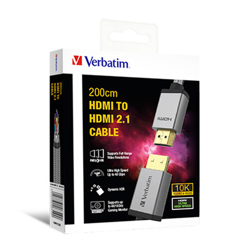 버바팀 메탈릭 10k 120Hz HDMI 2.1 케이블 그레이, 1개, 200cm 14,400원