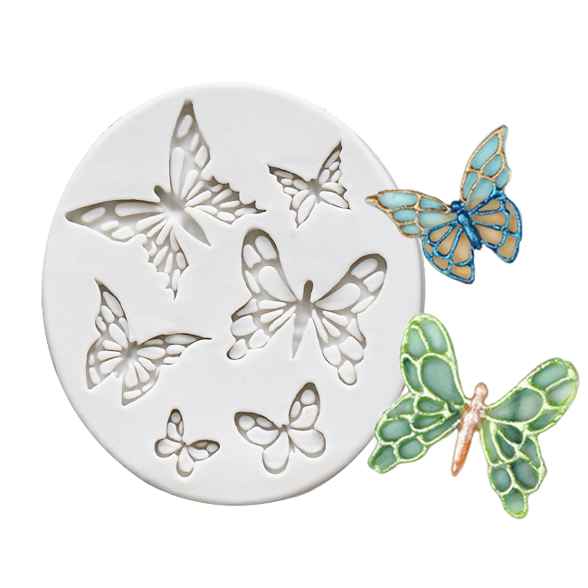 [드그라쎄]실리콘몰드 - 미니 나비 몰드 6구 5,000원