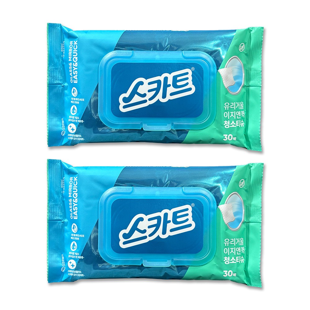 스카트 이지앤퀵 유리거울 청소티슈 30매입 7,300원
