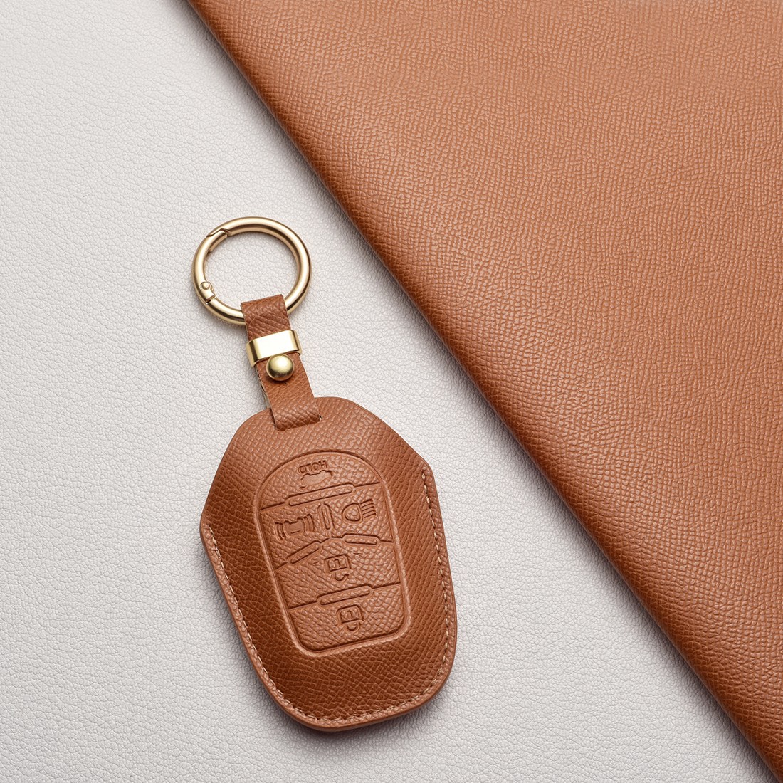 쌍용 B타입 뉴액티언 올뉴 G4 렉스턴 5버튼 스마트키 전용 천연 소가죽 키케이스, 쌍용 B 타입, 샌드 브라운 15,400원