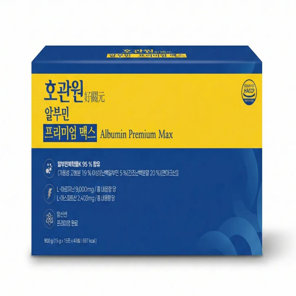 호관원 알부민 프리미엄 맥스 복합물K 95% L-아르기닌 9000mg 800g, 3박스, 900g 217,000원