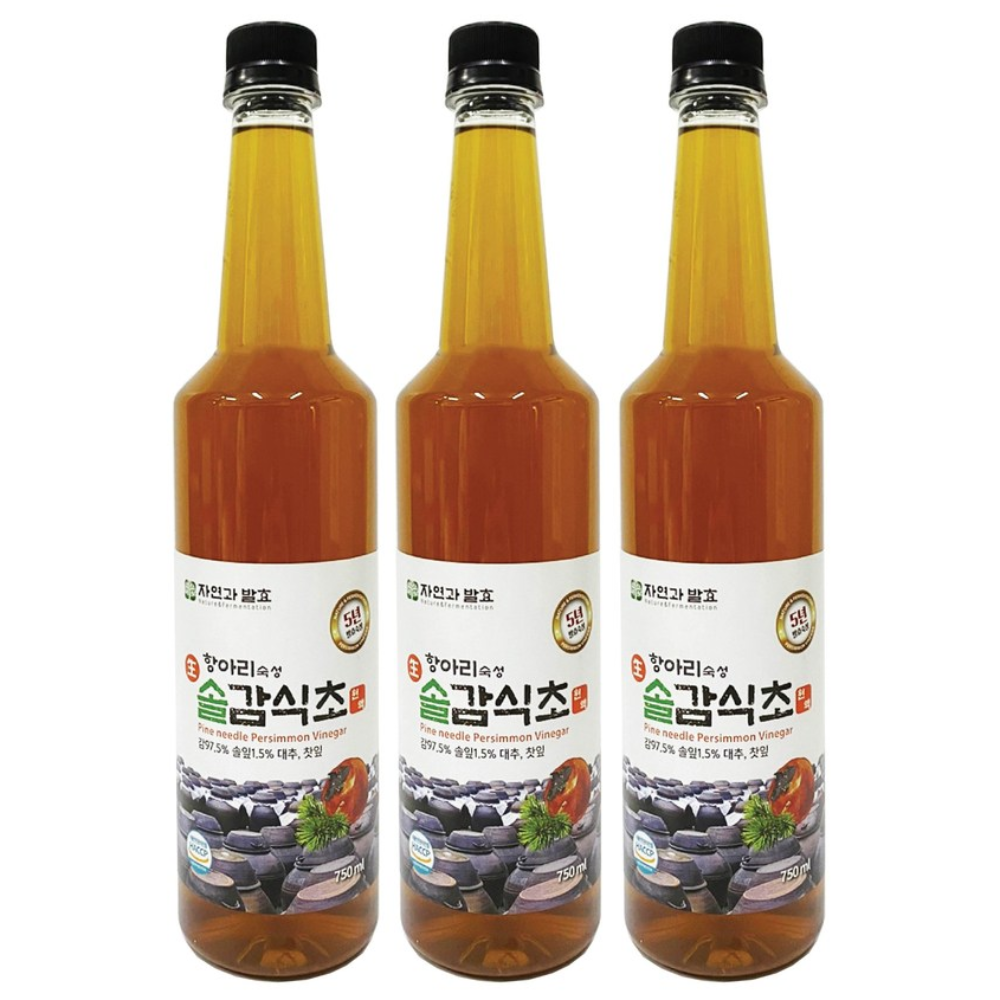 자연과발효 5년숙성 자연발효 솔잎감식초 750ml 항아리숙성, 750ml, 3개 22,000원