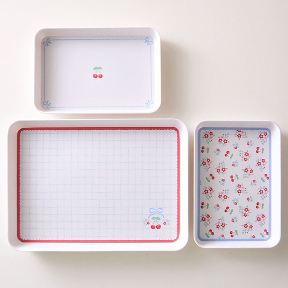 모던하우스 로맨틱 체리 멜라민 쟁반 M + S 2p 세트 10,320원