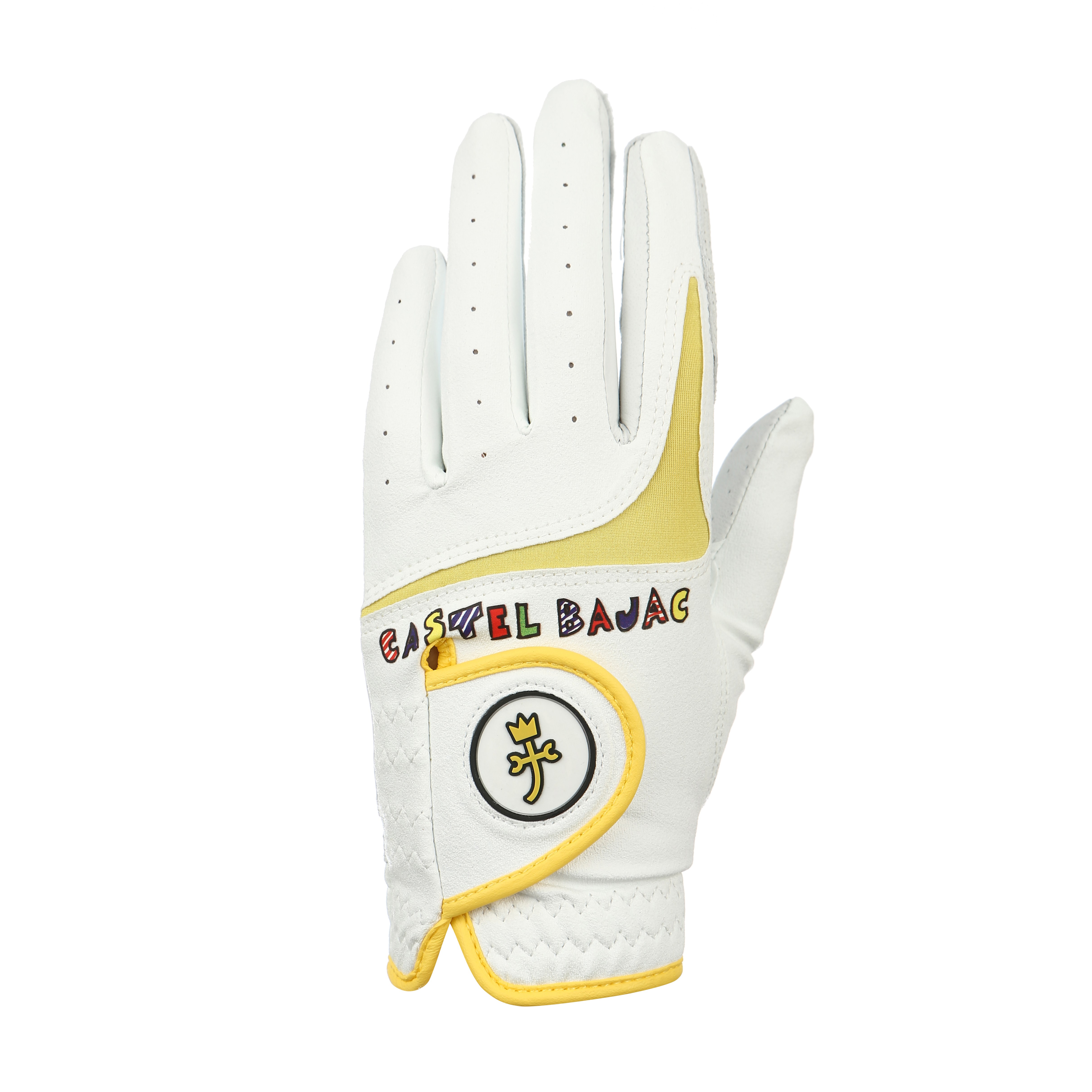 까스텔바작 여성용 반양피 골프장갑, 화이트옐로우, 1개 15,000원