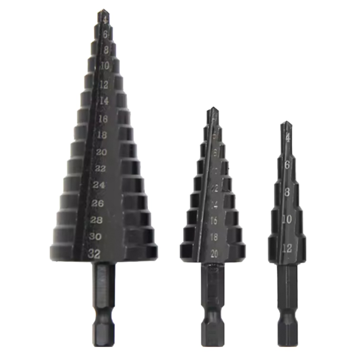 Tinduo 스텝드릴 3개세트 4-12/4-20/4-32mm 육각핸들 철판 알루미늄 전용 13,910원