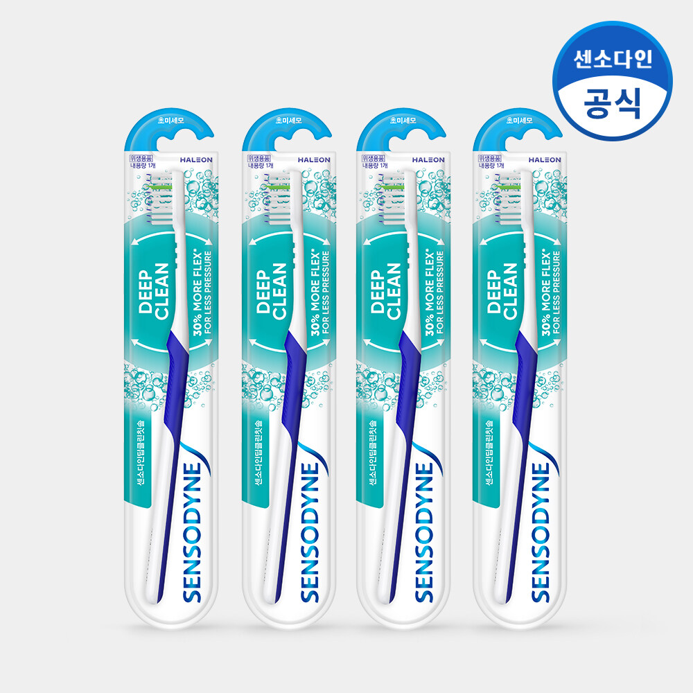 센소다인 (리뉴얼) 딥클린 초 미세모 칫솔 4개 9,300원