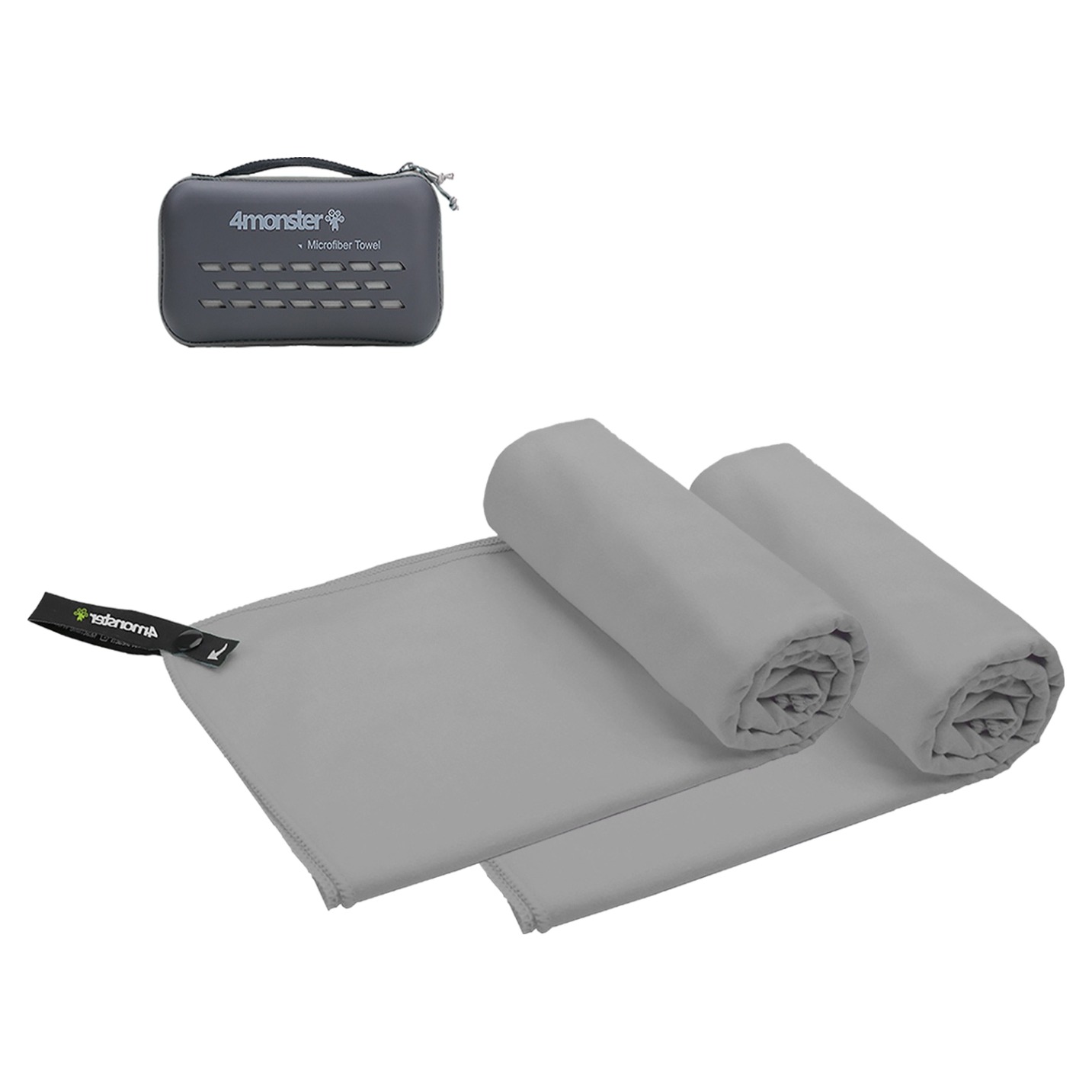 4몬스터 극세사 마이크로화이바타월 엑스스몰 2p + EVA 케이스 세트 34,810원
