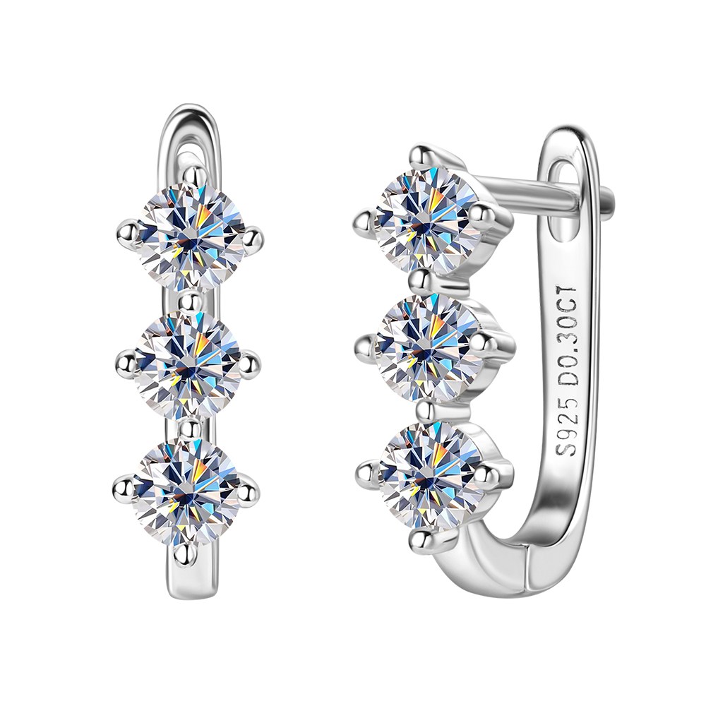 모이사나이트 925 순은 14K도금 귀걸이 여성 패션 정교함 U자형 귀걸이 주얼리 기념일 생일 선물 GRA보증서 56,500원