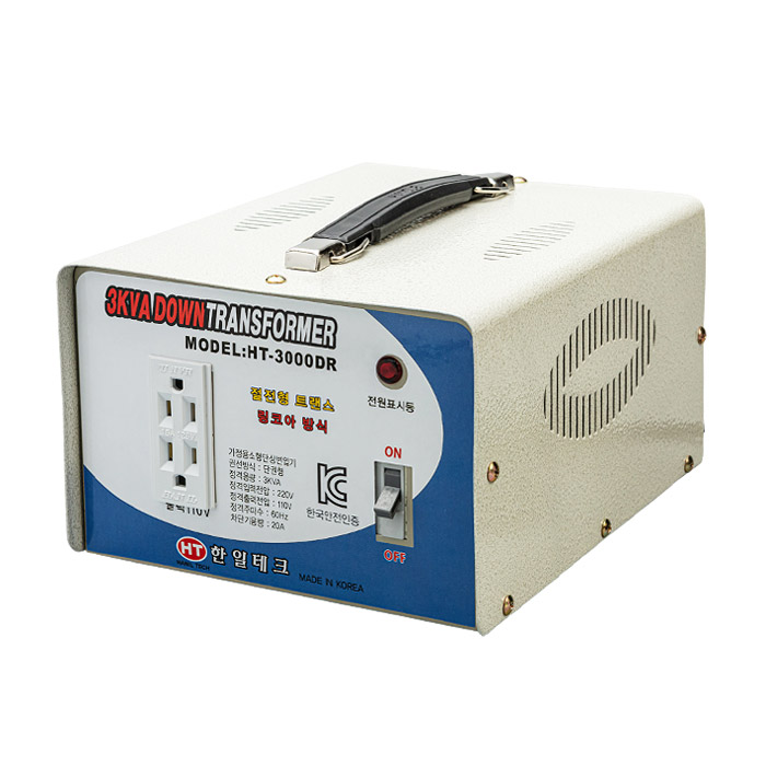 한일테크 해외직구전용 고효율 저소음 링코아 3KVA 다운변압기 85,000원