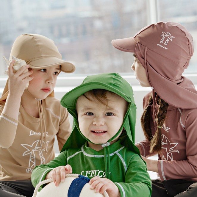 아이엠베베 유아용 팜트리 플랩캡 수영모자 14,800원