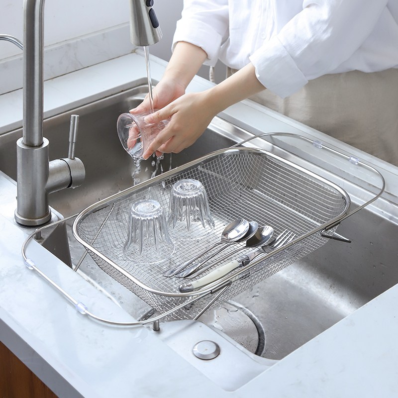 ZOZOFO 길이조절 싱크대 304 스텐 물빠짐 타공 채반 채망 바스켓 12,900원