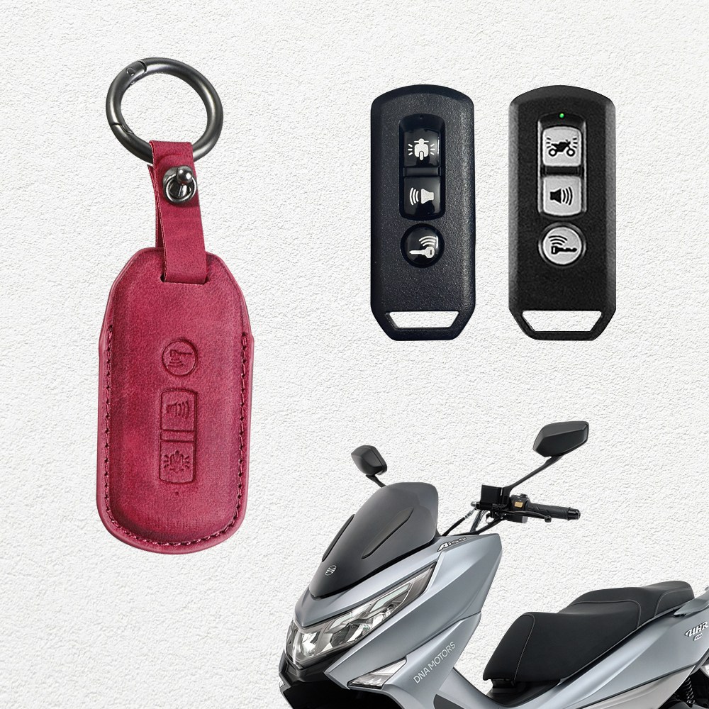 22년-26년 MOXI UHR125 150 튜닝 스마트키 기스방지 가죽 케이스 커버, 1개, Volcano Red(볼케이노레드), 현재가 9,900원