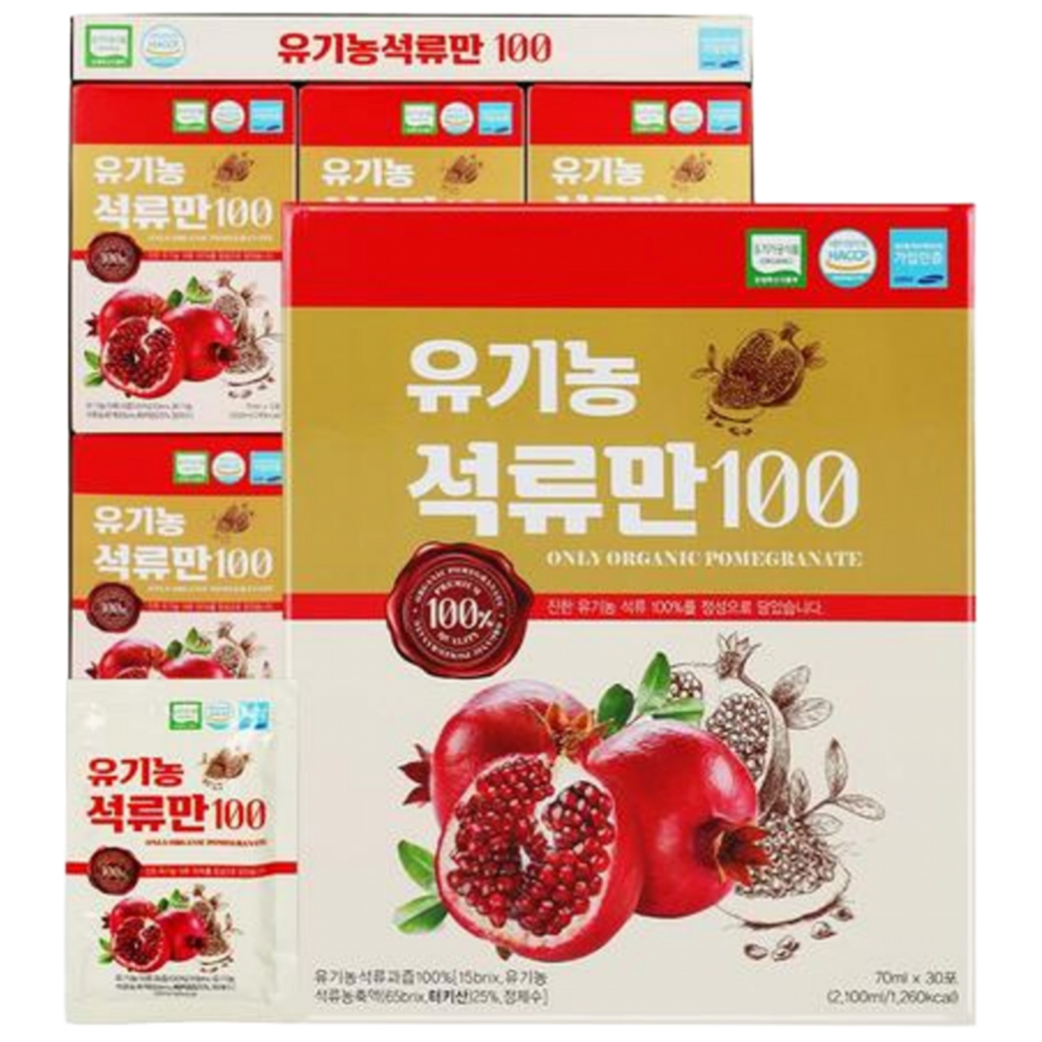 마시는수액 유기농 석류만 100 홍조피부 파우치형 휴대용 석류즙, 30개 21,150원