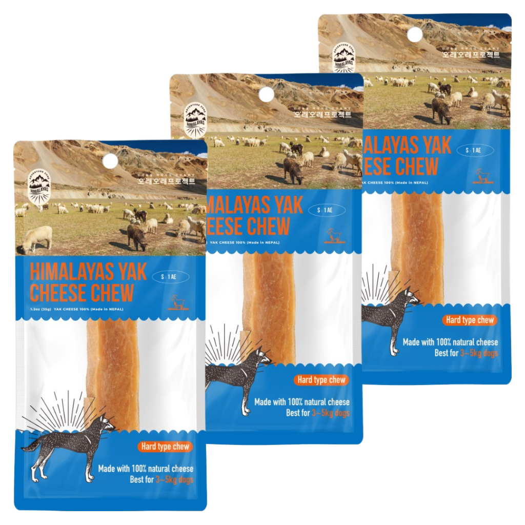 오래오래프로젝트 강아지 오래먹는 간식 히말라야 야크치즈 야크츄 S, 3팩, 1개, 90g 15,900원