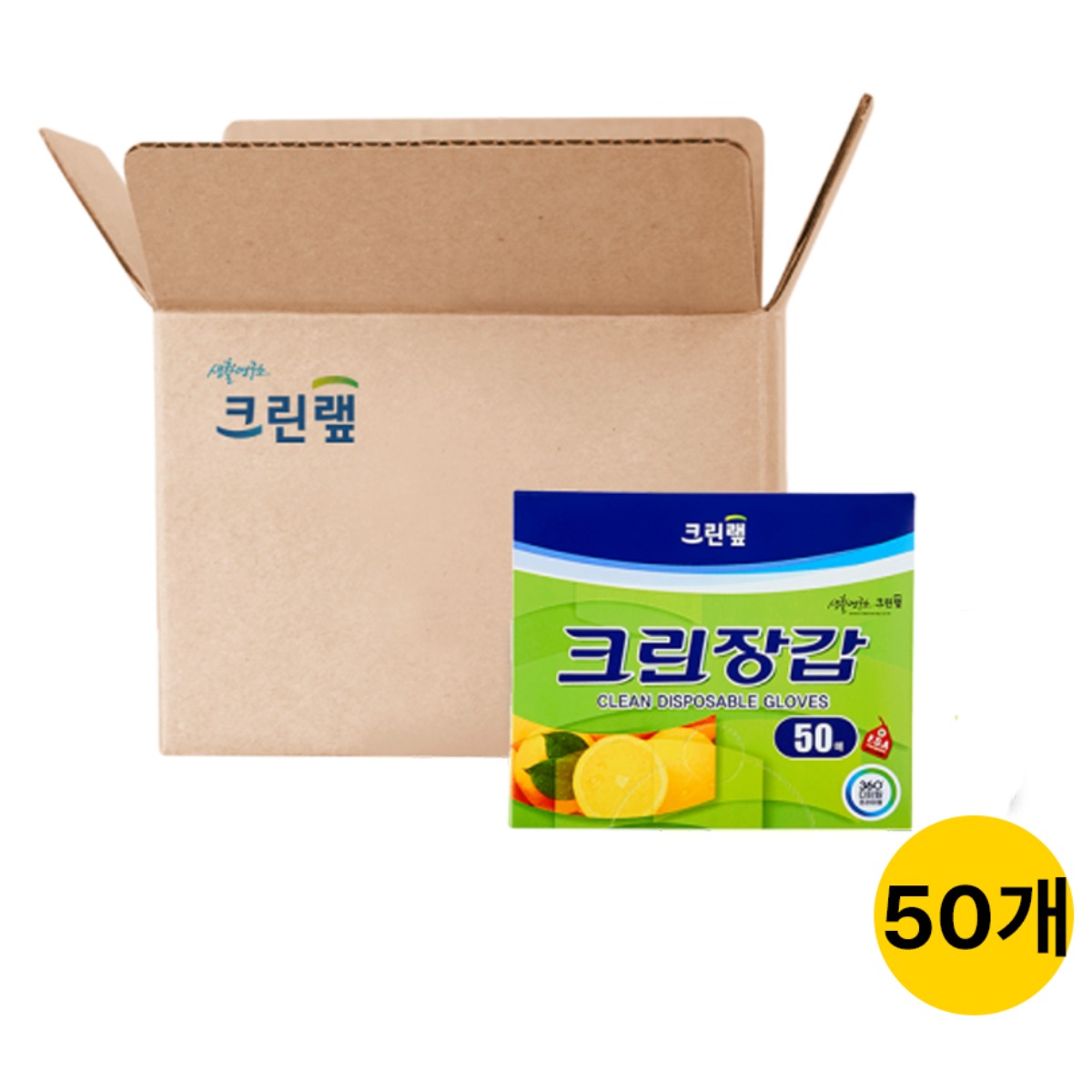 크린랲 크린랩 크린장갑 50매 위생장갑 비닐장갑 일회용장갑, 50개, 1개 94,000원