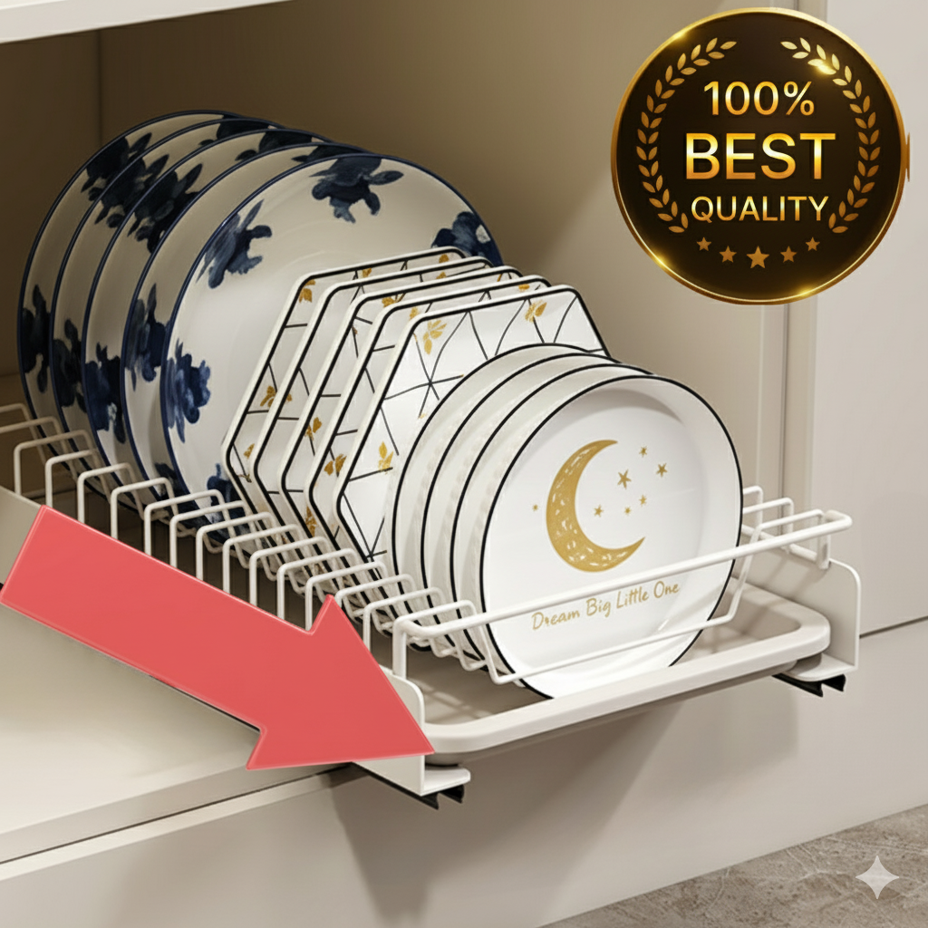 [무타공] 릴플로 접시 정리대 슬라이딩 싱크대 선반 서랍 레일, 크림 화이트, 1개 37,900원