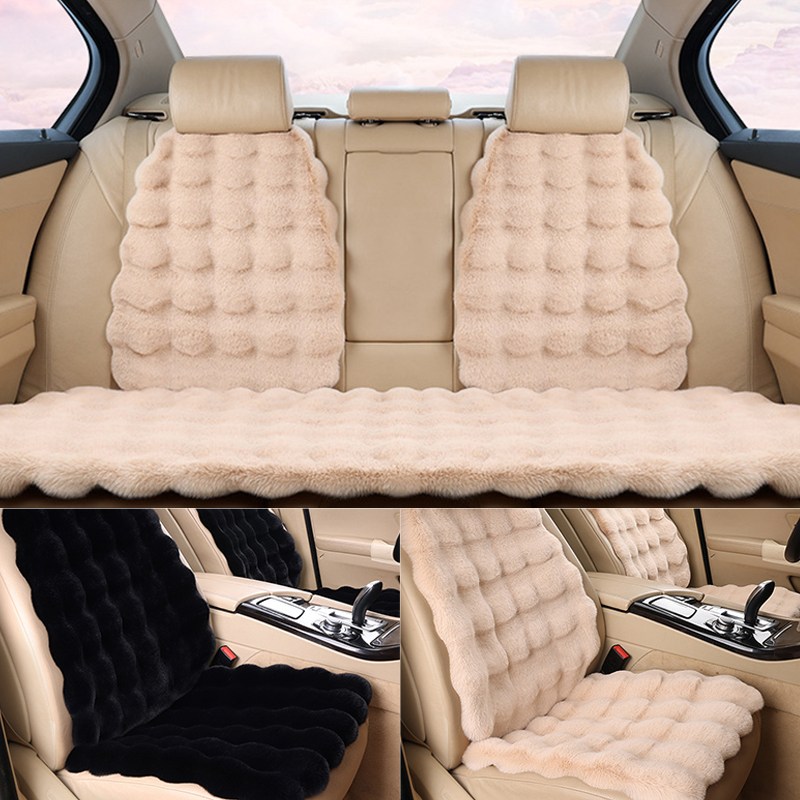 차량용시트 인조토끼털 방석 등받이 뒷좌석 앞좌석 겨울 매트 쿠션 보온 엉뜨 자가용 겨울시트 7종세트, 1개, 베이지 7P풀세트 64,900원