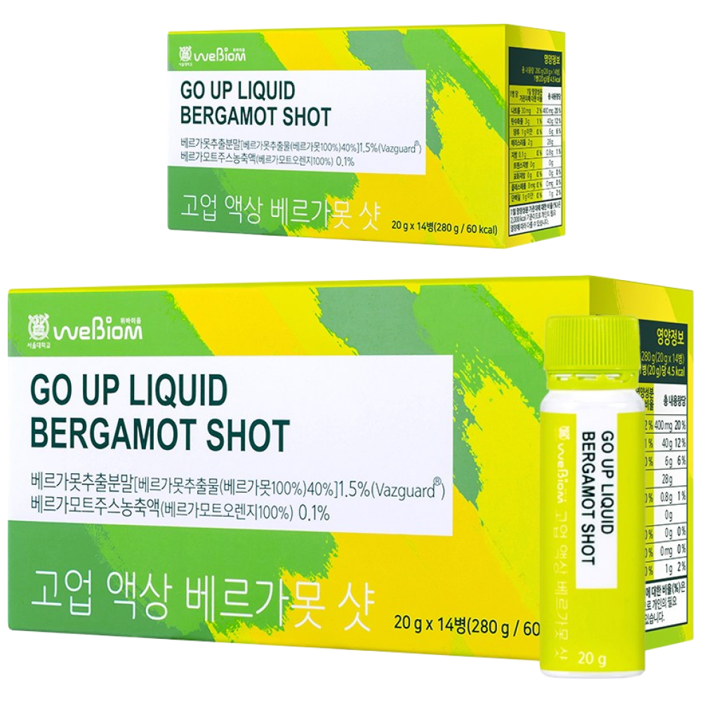 [본사] 서울대 위바이옴 고업 액상 베르가못 샷 14병 / 100% 이탈리아 고품질 원료, 280g, 2개 54,500원
