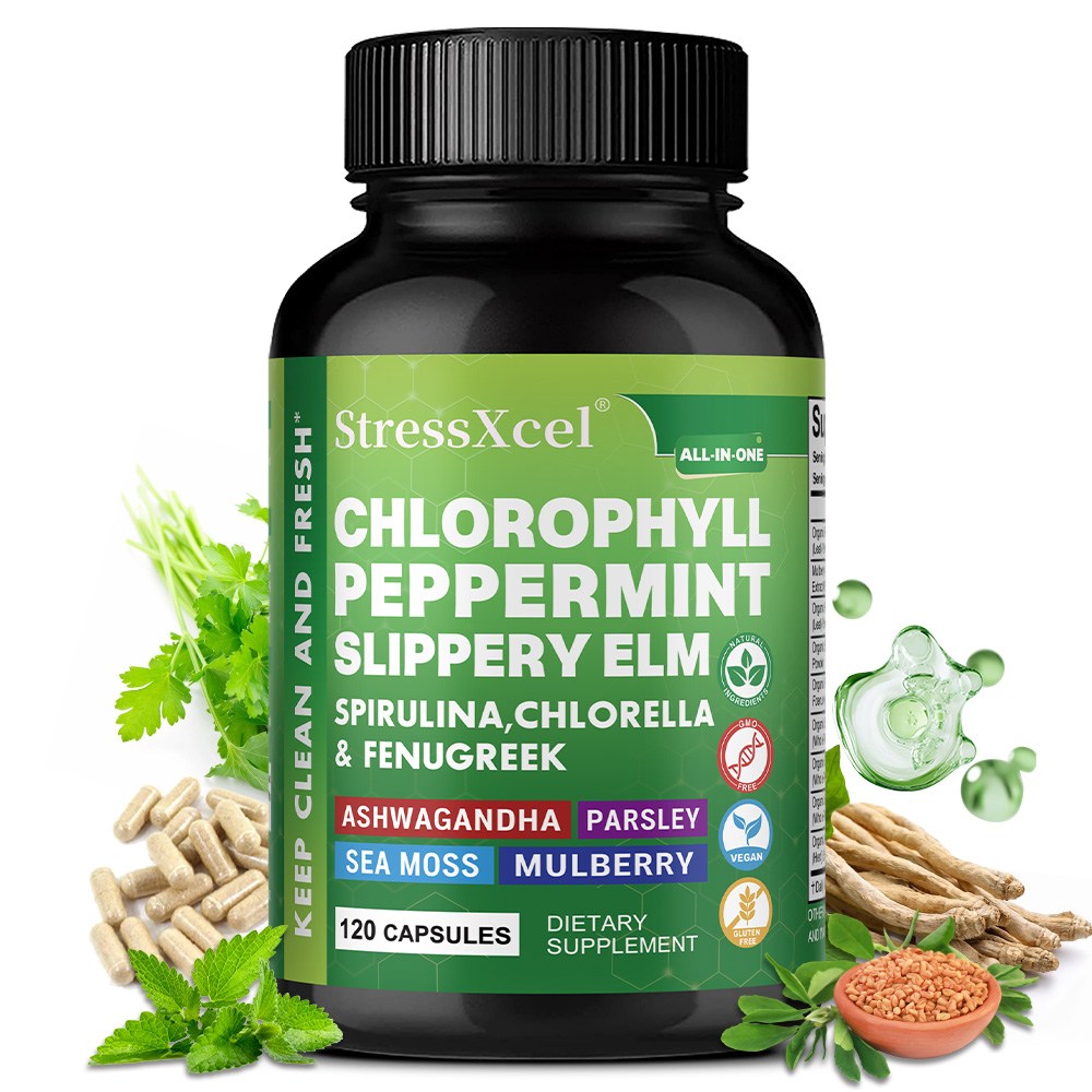 엽록소 복합식물영양보충캡슐 - 스피루리나, 클로렐라, 해조류 등 식물성 포뮬라 함유 - 여성 pH 밸런스 촉진, 항산화, 1개, 60정 18,300원