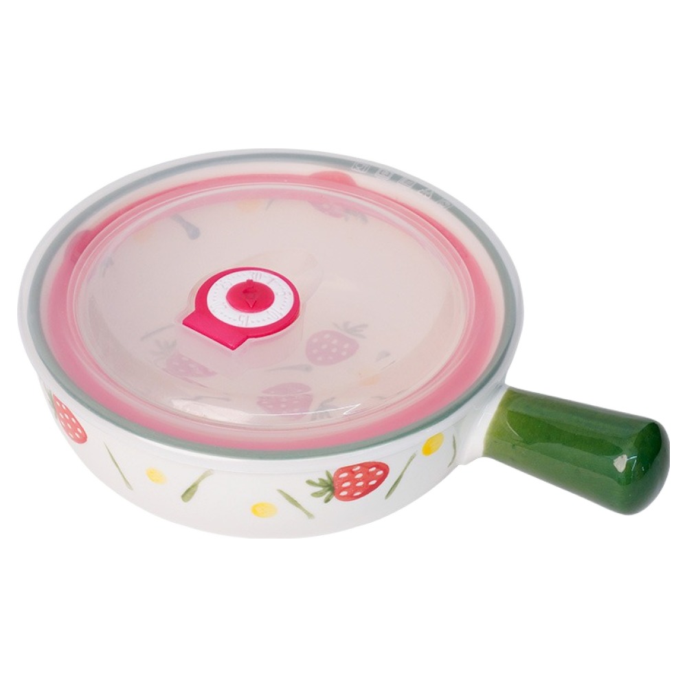 인블룸 스프링 세라믹 손잡이 그릇 + 뚜껑 세트, 그린, 1세트 7,870원