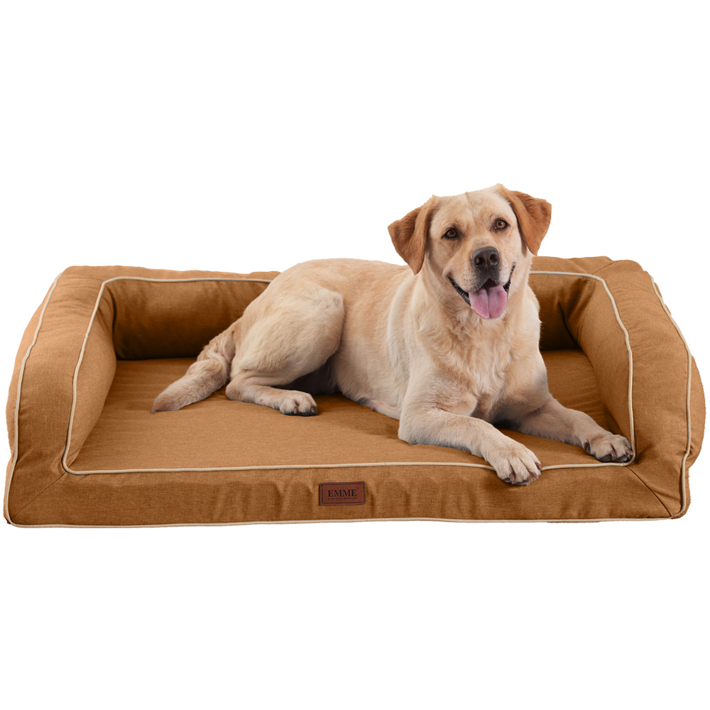 EMME 강아지 베드 청소가 쉬운 방수 펫 베드 소파 세탁 가능한 통기성 좋고 눅눅하지 않은 베개 포함 쿠션감이 뛰어난 고반발 노령견 강아지 고양이 다둥이 사육용 분리 가능한 커버 32,800원
