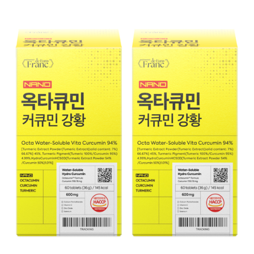 나노 옥타큐민 수용성 커큐민 94% 강황, 2개, 60정 39,500원