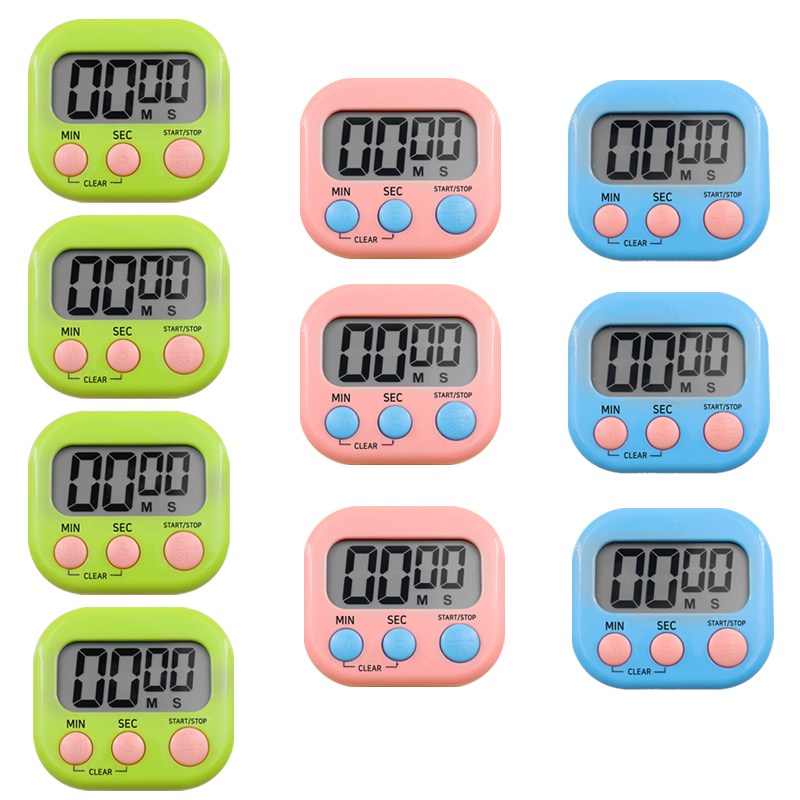 디지털 타이머 A타입 베이킹 쿠킹 요리 음식 타임벨 스톱워치 알람 공부벨 시험지풀이, 혼합A, 10개 19,900원