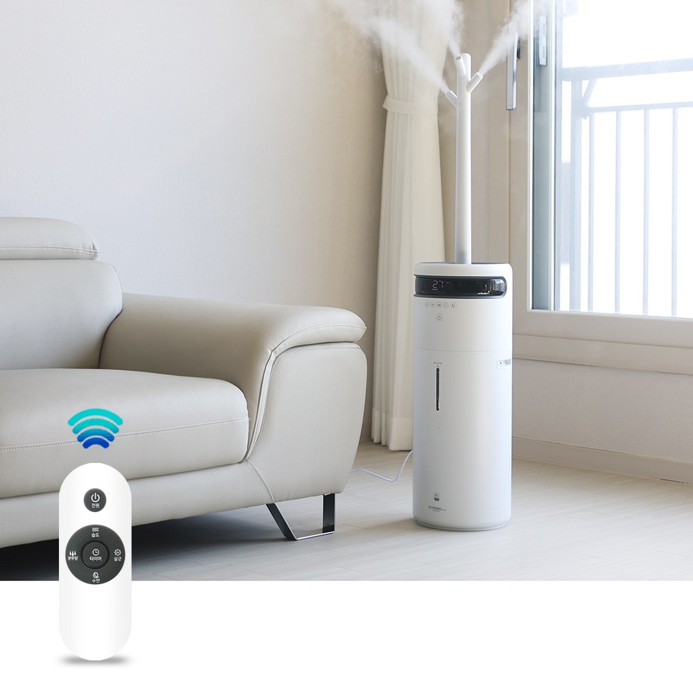 대웅모닝컴 대용량 초음파가습기 135ml  4개의 진동자 연속가습시간 130시간 사용면적 108m(30평형) 거실 사무실 식당 영업공간 스포츠센터 등 넓은공간의 필수 가습기 98,900원