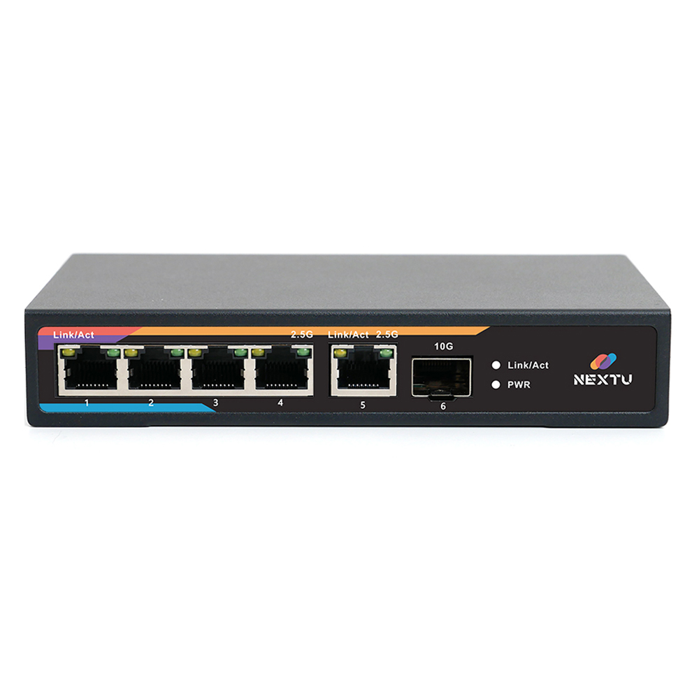 넥스트유 2.5Gbps 5포트 TP / 10G SFP / 언매니지드 POE 스위치 허브 131,300원