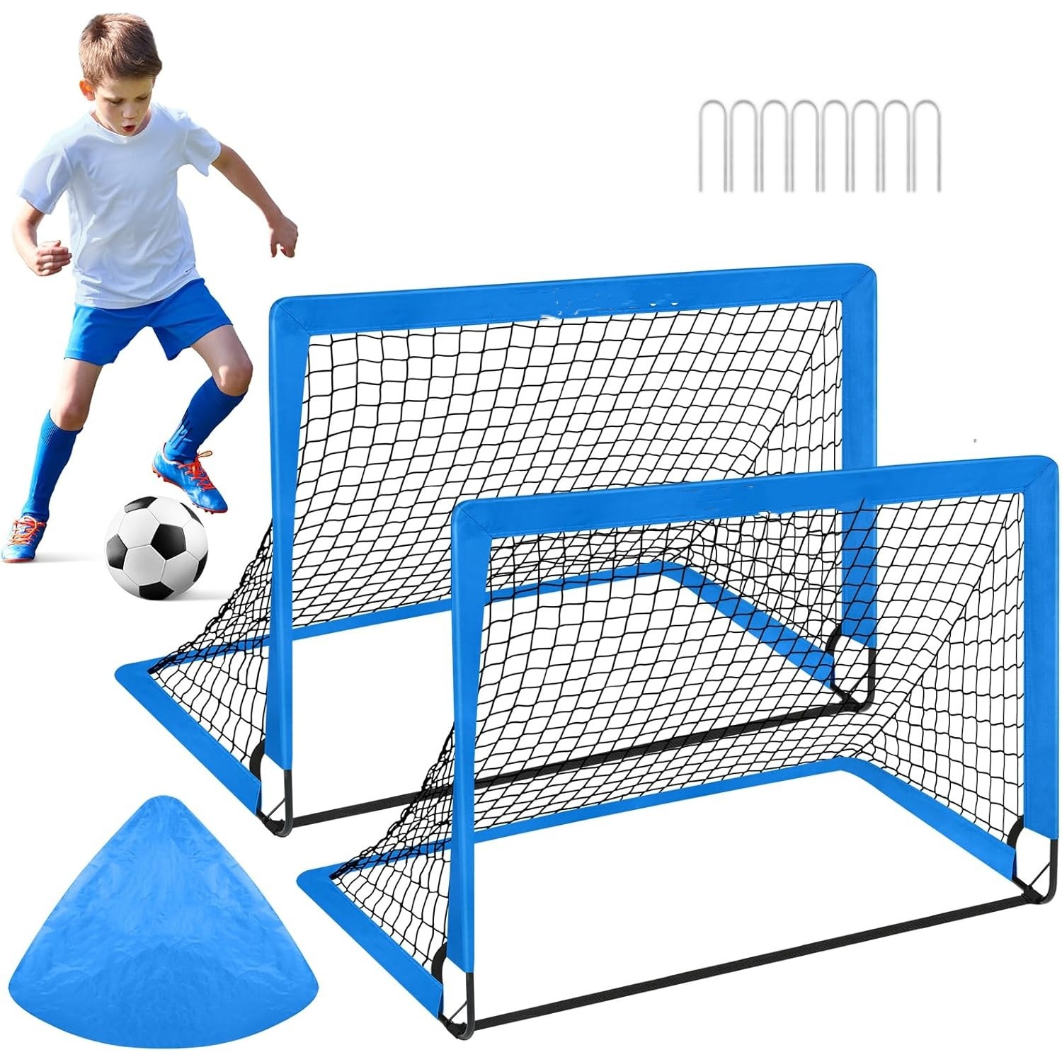 SAIVEINA 아웃도어 휴대식 축구 네트 프리미엄 경기용 연습용 축구골대 2개 새트 34,900원