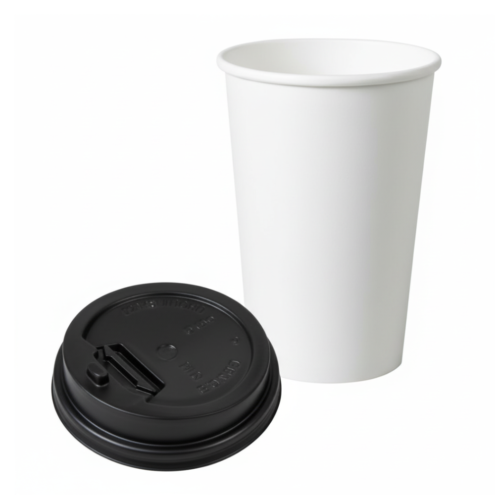 [종이컵 뚜껑세트100P]16온스 480ml 카페 사무실 무지 테이크아웃 일회용컵, 1개, 100개입 17,280원