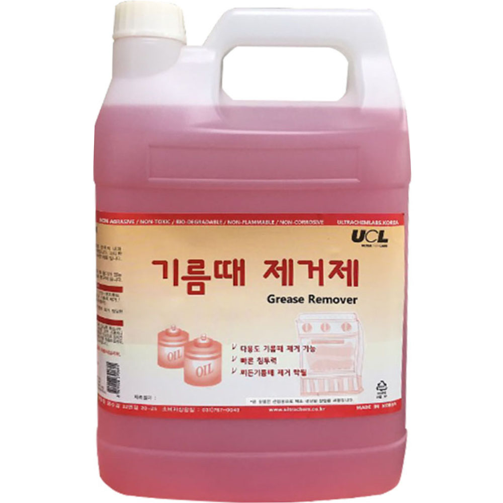 한국울트라켐 기름때 제거제 600ml, 3.75L, 18.75L 찌든때 가정용 산업용 렌지후드 자동차엔진기름때, 1개, 3.75L 17,960원