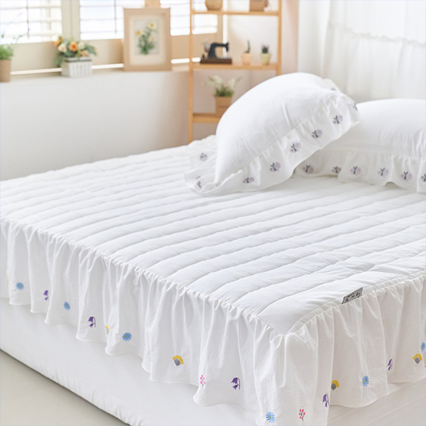 류금숙 여자의정원 광목 워싱 자수침구 차렵이불 숏 매트커버세트 245,900원